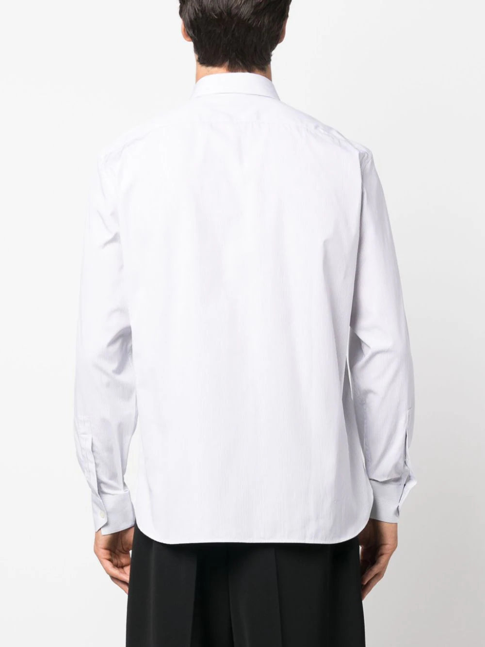 Saint Laurent chemise en coton à fines rayures