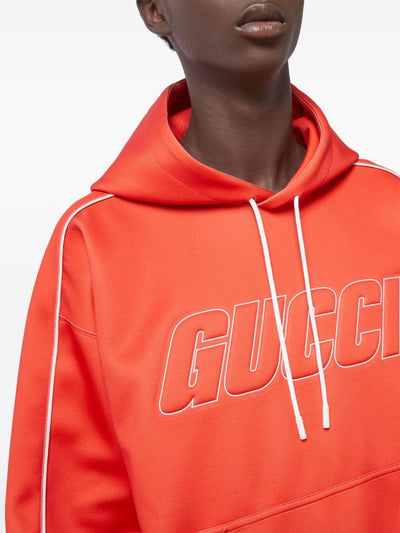 Gucci hoodie zippé à logo embossé