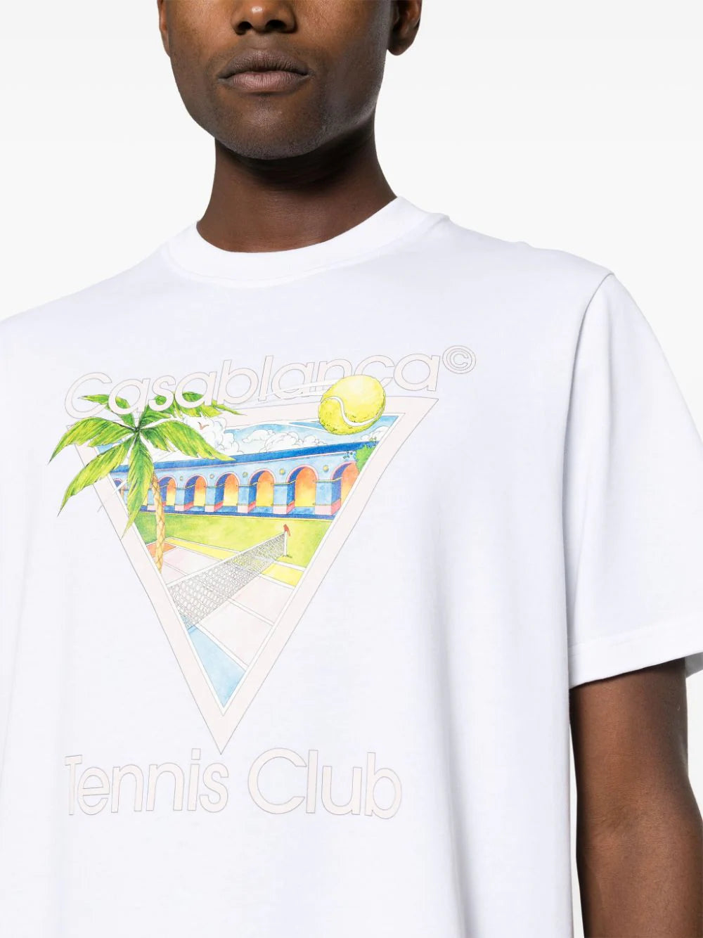 Casablanca t-shirt Tennis Club Icon en soie