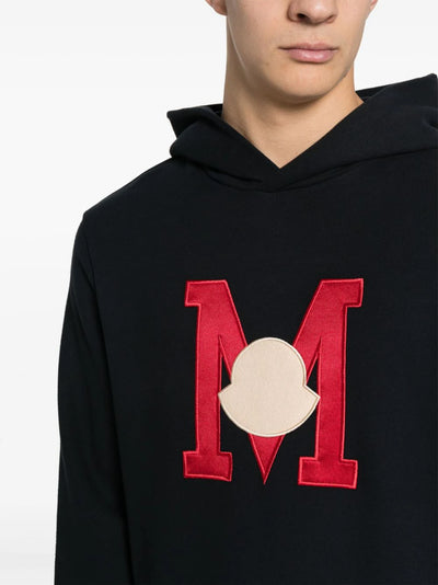 Moncler hoodie en coton à logo brodé