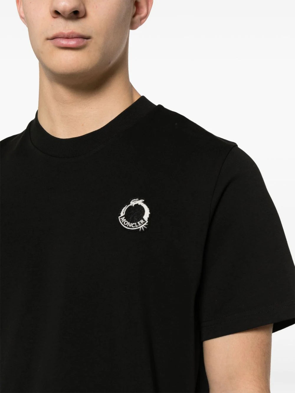 Moncler t-shirt en coton à logo appliqué