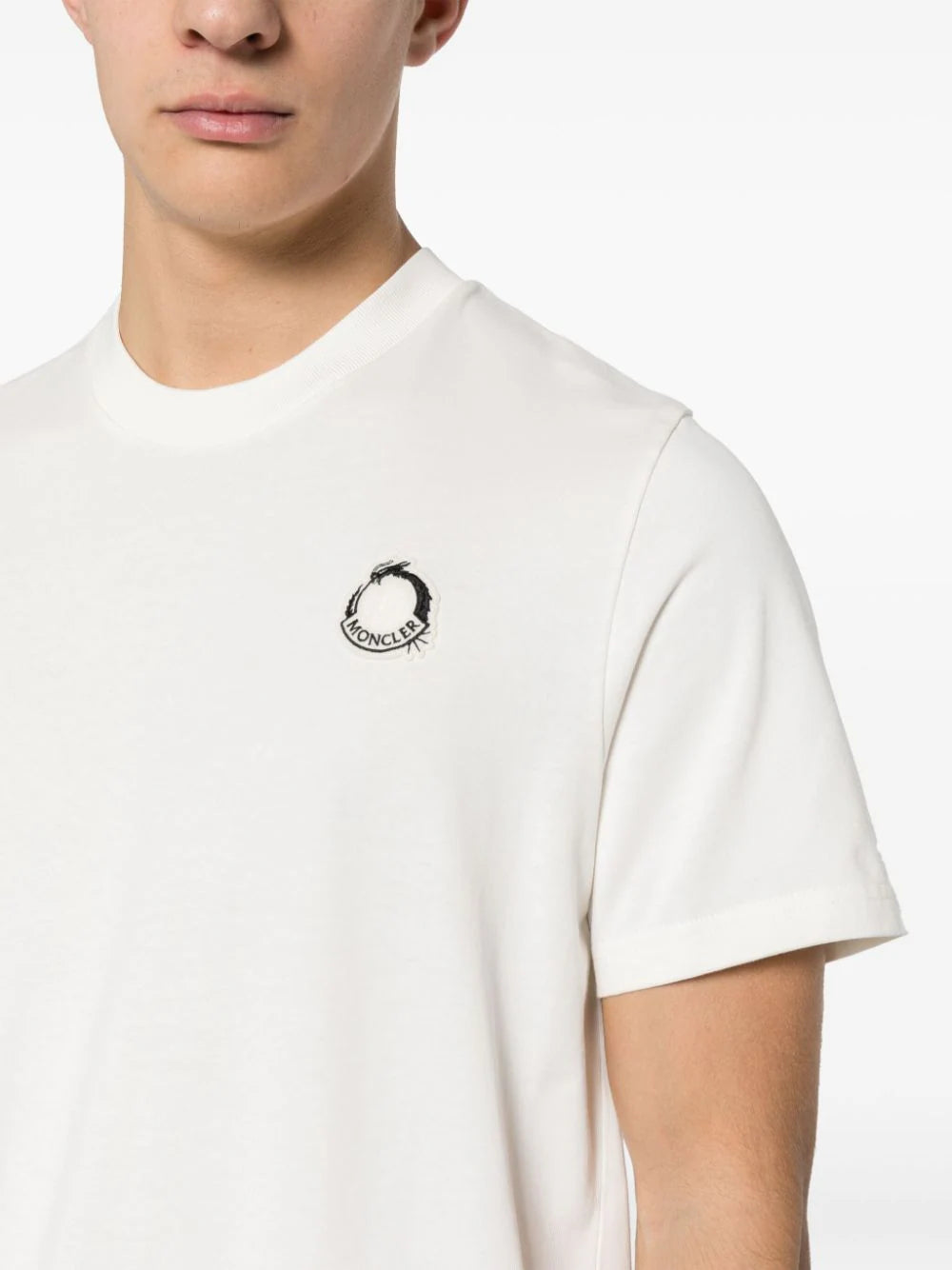 Moncler t-shirt en coton à logo appliqué