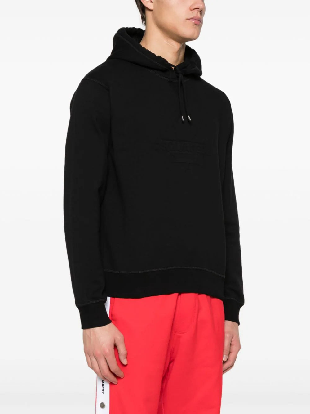 Dsquared2 hoodie en coton à logo appliqué