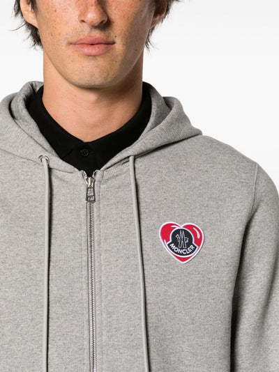Moncler hoodie zippé à patch logo