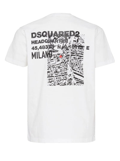 DSQUARED2 t-shirt en coton à imprimé graphique