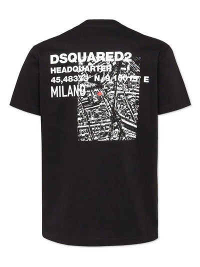 DSQUARED2 t-shirt en coton à imprimé graphique