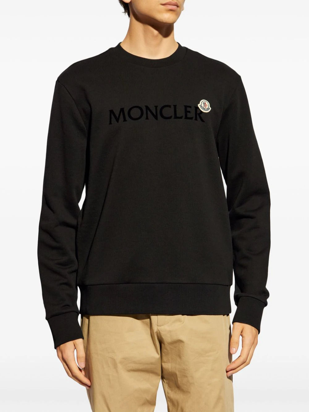 Moncler sweater en coton à logo brodé