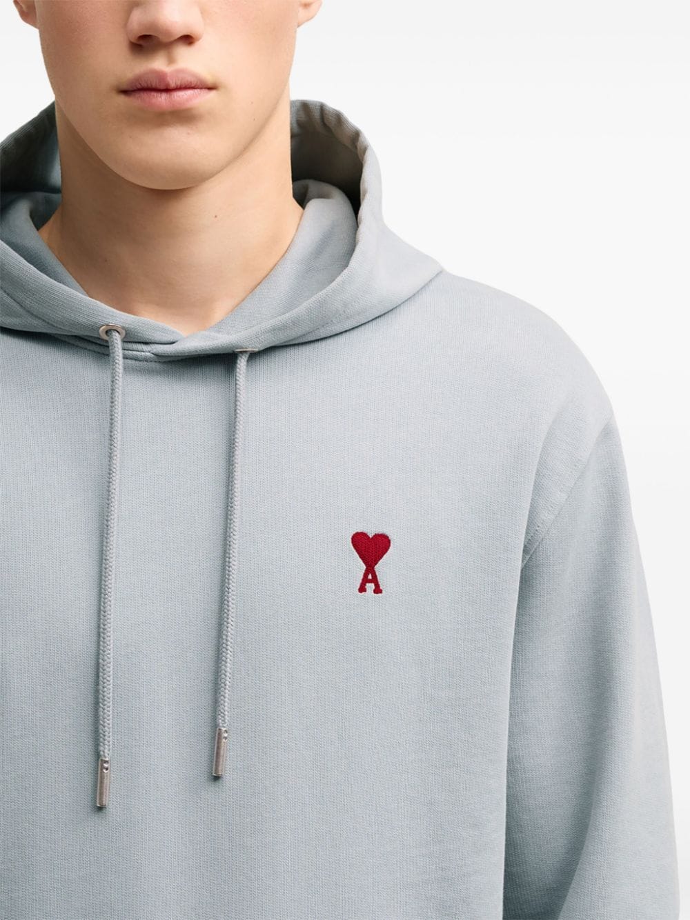 AMI Paris hoodie à motif Ami de Coeur brodé