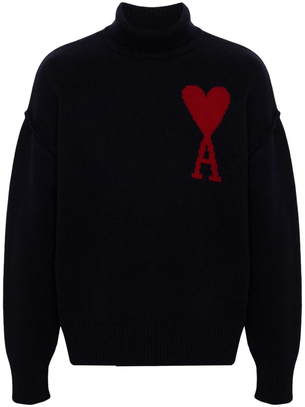 AMI Paris pull Ami de Coeur à col montant