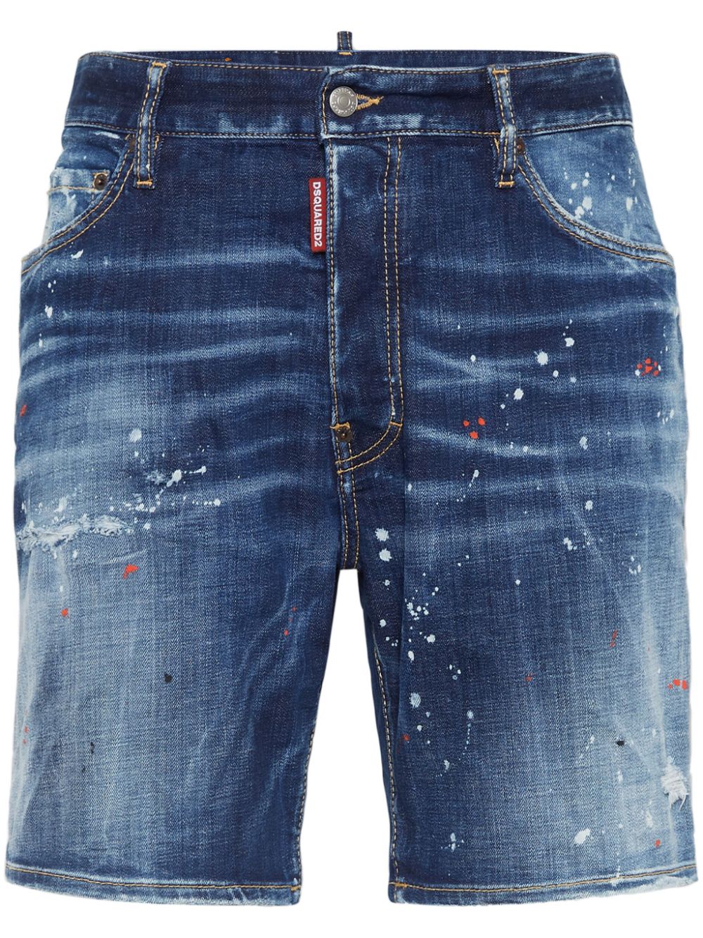 DSQUARED2 short à effet taches de peinture