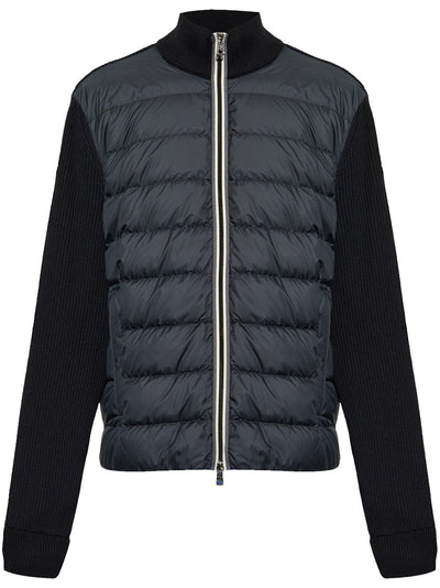 Moncler cardigan à empiècements matelassés