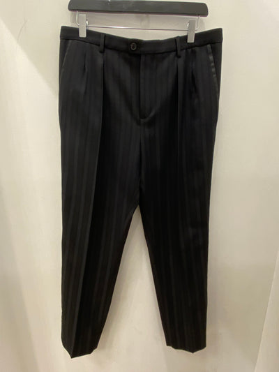Saint Laurent pantalon noir à rayures